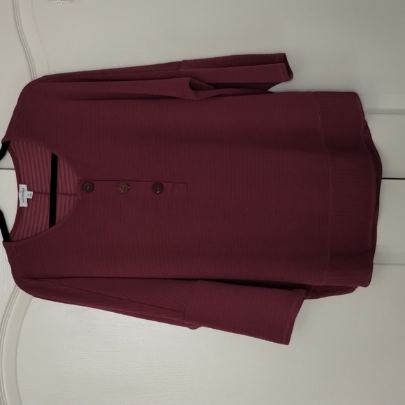 Westbound mauve pink textured material 3/4 sleeve size XL blouse - Picture 1 of 11